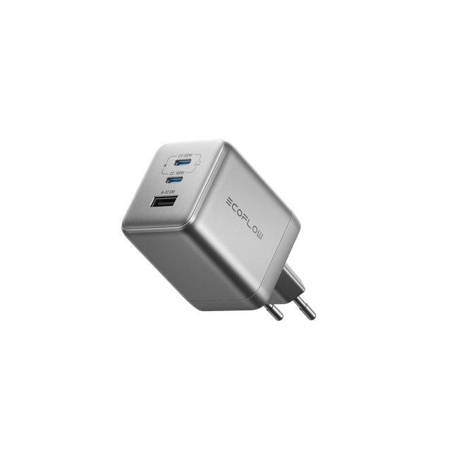 EcoFlow RAPID Pro 100 W GaN Ladegerät – Kompaktes Multi-Port Ladegerät