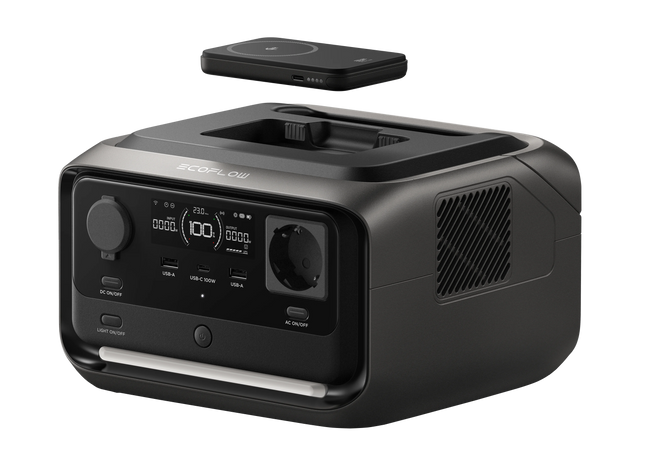 EcoFlow Power Station River 3 Plus, 286 Wh USV 10 ms, mit Rapid 5k Powerbank, EU Version - EFRiver3/Plus/WL/EU - 1 - Stück EcoFlow