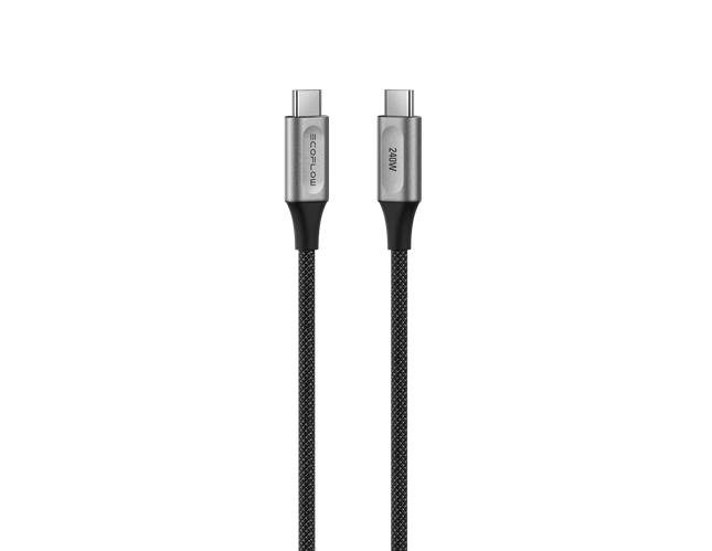EcoFlow – USB-C-Ladekabel, 240 W, 1.8 m Länge