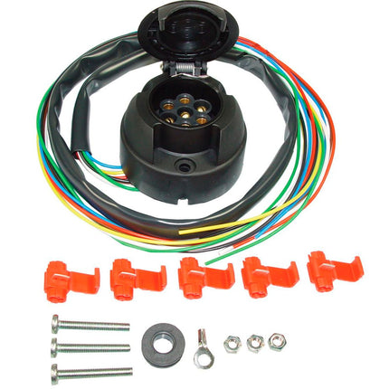 Anhänger-Kabelsatz 7-pol. m. Dose verschw.