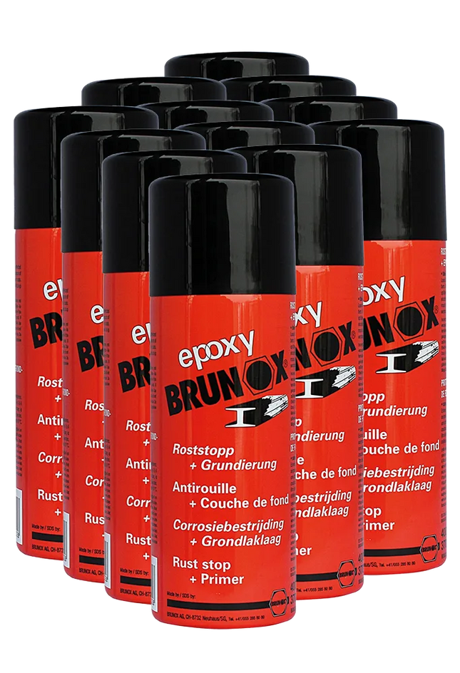 12 x Brunox EPOXY Spray 400ml Rostumwandler Brunox