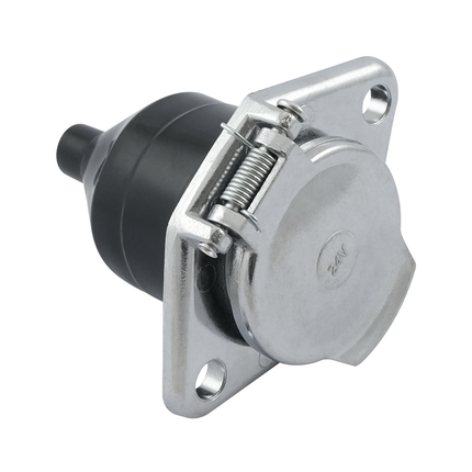 EURO-N Steckdose 7-pol. 24 V Alu