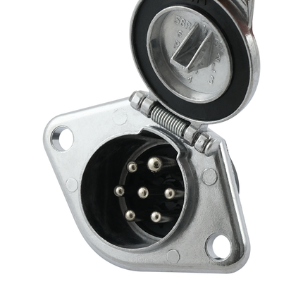 EURO-N Steckdose 7-pol. 24 V Alu