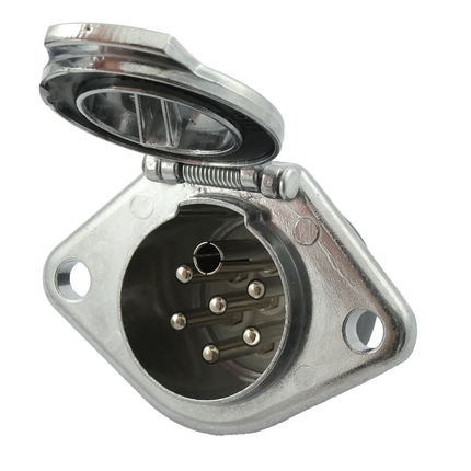 EURO-S Steckdose 7-pol. 24 V Alu