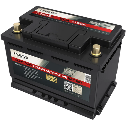 Forster LiFePO4 Lithium-Starter-Batterie 12 V 60 Ah, Kaltstartstrom 1'500 A Forster