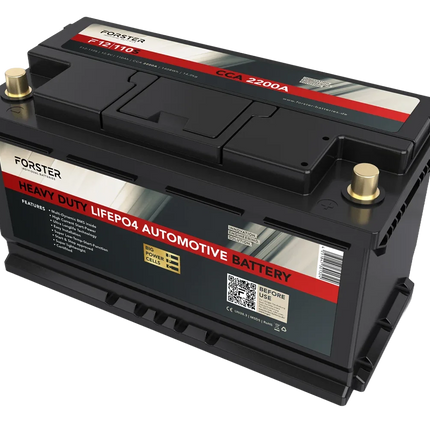 Forster LiFePO4 Lithium-Starter-Batterie 12 V 110 Ah, Kaltstartstrom 2'200 A Forster