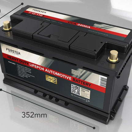 Forster LiFePO4 Lithium-Starter-Batterie 12 V 110 Ah, Kaltstartstrom 2'200 A Forster