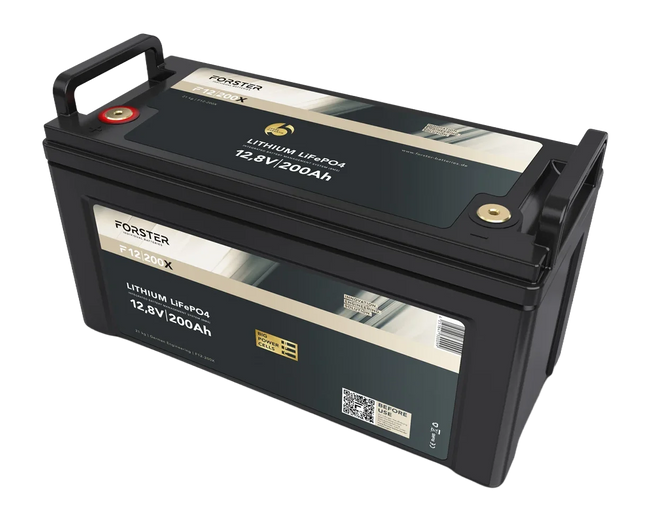 Forster LiFePO4 Lithium - Premium - Batterie 12 V 200 Ah, 2'560 Wh mit Bluetooth Forster