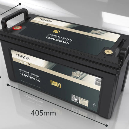 Forster LiFePO4 Lithium - Premium - Batterie 12 V 200 Ah, 2'560 Wh mit Bluetooth - F12/200XB - 1 - Stück