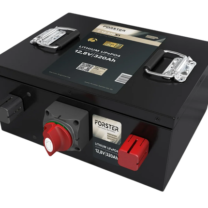 Forster LiFePO4 Lithium - Premium - Batterie 12 V 320 Ah, 4'096 Wh für Untersitzmontage mit Bluetooth Forster