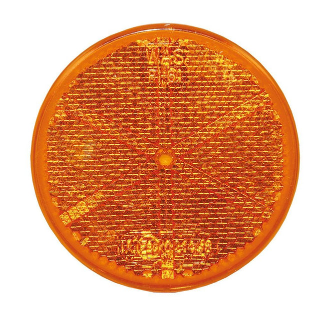 Rückstrahler gelb ø 60mm ohne Loch FI61O