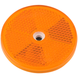 Rückstrahler 60 mm orange selbstklebend mit Befestigungsloch FI61OL
