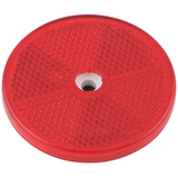 Rückstrahler 60 mm rot selbstklebend mit Befestigungsloch FI61RL