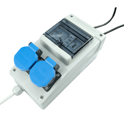 FI-Box Set zur automatischen Brückenbildung beim Einsatz von Powerstations inkl. FI-Personenschutz. FIB/13A/2xT13/Set - Hischier Auto AG