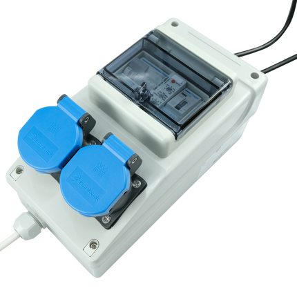 FI-Box Set zur automatischen Brückenbildung beim Einsatz von Powerstations inkl. FI-Personenschutz. Hischier Auto AG