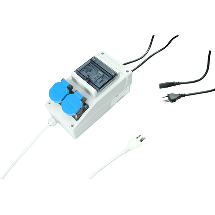 FI-Box Set zur automatischen Brückenbildung beim Einsatz von Powerstations inkl. FI-Personenschutz. FIB/13A/2xT13/Set - Hischier Auto AG