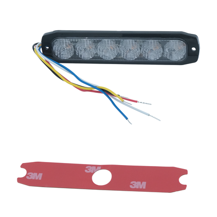 911 Signal LED-Blitzleuchte FIN6, blau/gelb, ECE-R65, 12 / 24 V - FIN6/gebl - 1 - Stück 911 Signal