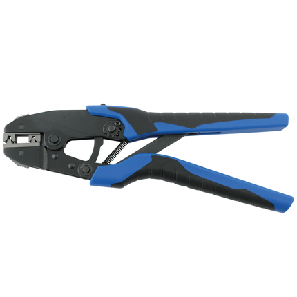 Profi-Presszange für blanke Fahnenkabelschuhe