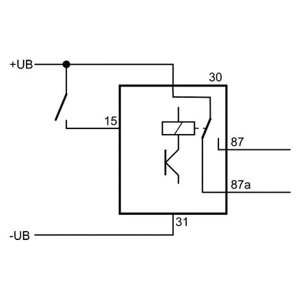 Flip-Flop-Schritt-Relais 12V 30/20Amp.
