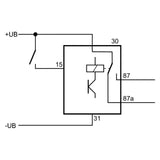 Flip-Flop-Schritt-Relais 12V 30/20Amp. FlipFlop12V
