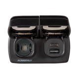 Einbausteckdose - Powerdose plus 1 x USB-A/-C FlipProDuo