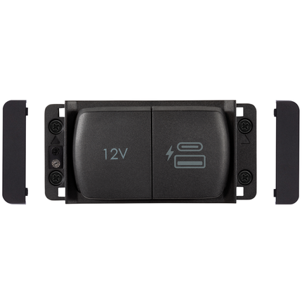 Einbausteckdose - Powerdose plus 1 x USB-A/-C FlipProDuo - Hischier Auto AG