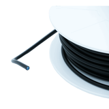 FLKK-Kabel 0.75 mm2 einadrig blau/weiss mit Ummantelung schwarz FLKK0.75bl/ws