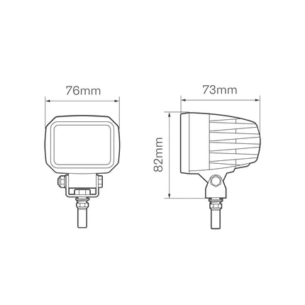 LED-Warnscheinwerfer ROTE LINIE - FLRL01 - 1 - Stück LED autolamps