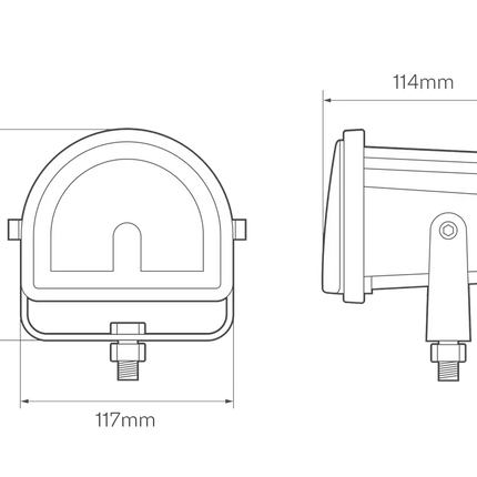 LED-Warnscheinwerfer ROTER HALBKREIS - 1 - Stück