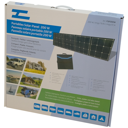 Solar-Energie Panel faltbar 200 W FSP200W - Hischier Auto AG