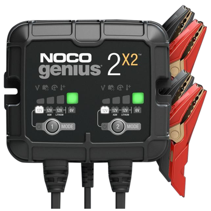 NOCO - Doppel-Batterieladegerät 6 / 12 V, 2 x 2 A