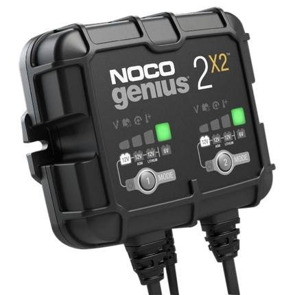 NOCO - Doppel-Batterieladegerät 6 / 12 V, 2 x 2 A
