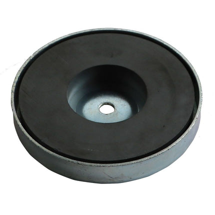 Rundmagnet ø75x12mm mit Blechgehäuse