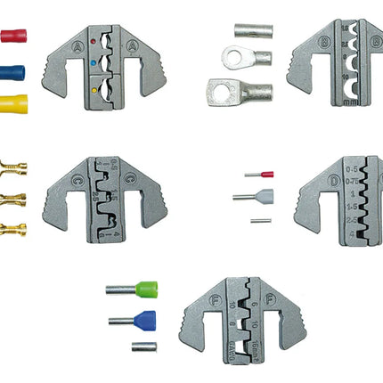 Rätschen-Presszange Set mit 5 Pressformen - 1 - Satz