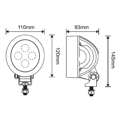 LED-Arbeitsscheinwerfer Oval 12/24 V GS9820/40 - Hischier Auto AG