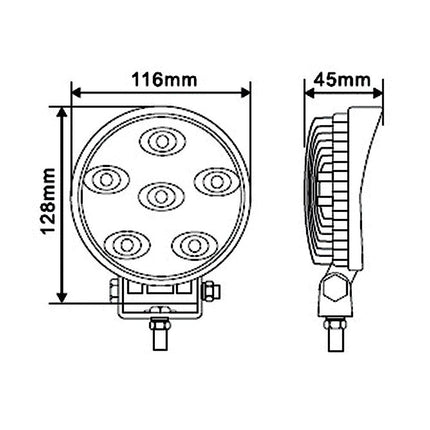 LED-Arbeitsscheinw. 12/24 V Breitstrahler blau - 1 - Stück Diverse