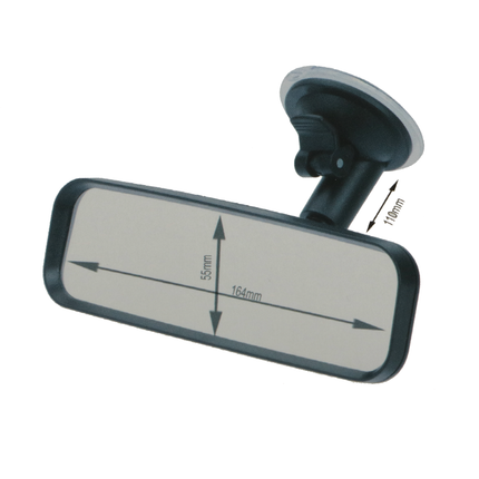 Fahrlehrerspiegel mit Schwanenhals und Saugnapf