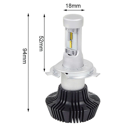 2 Stk. H4-LED Lampen 12/24 V 4000 lm 7G H4/LED/PIAA