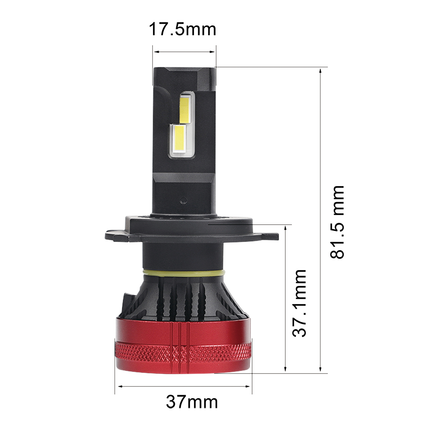 2 Stk. H4-LED Lampen 12 V 5’000 lm H4/LED/CAN