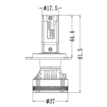 2 Stk. H4-LED Lampen 12 V 5’000 lm H4/LED/CAN