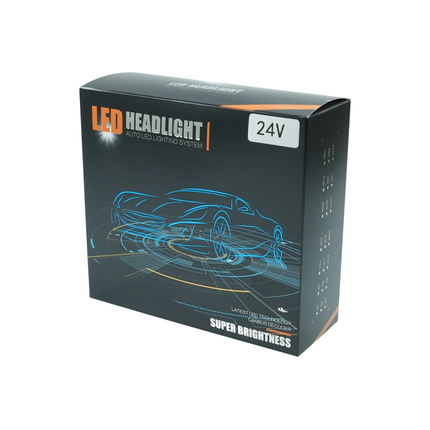 2 Stk. H4 LED-Lampen 24 V, 3’500 lm H4/LED/Truck