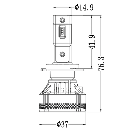 2 Stk. H11 / H9 / H8 LED-Lampen 12 V 5’000 lm H11/LED/CAN
