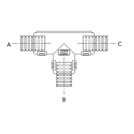 Harnessflex T- Verteilstück  NW13