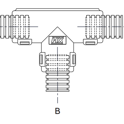 Harnessflex T-Verteilstück NW29+NW17+NW29
