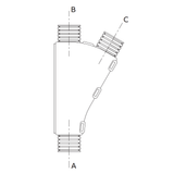 Harnessflex Y- Verteilstück  NW22+NW22+NW17 YPS252520