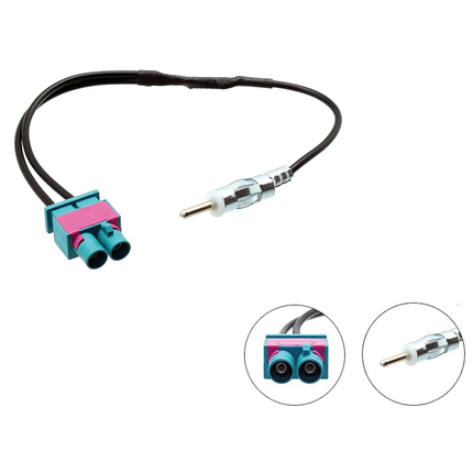 Doppel-Fakra männlich > DIN männlich Antennenadapter HCT27AA51 - Hischier Auto AG