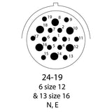 "Deutsch" - Stecker 19-pol. HDP26/24/19SN