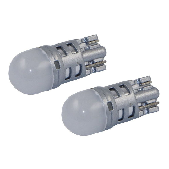 2x LED-Glassockellampen 360° 24V weiss