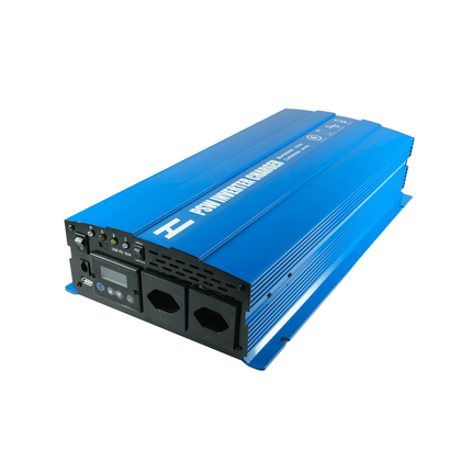 Sinus-Wechselrichter-Ladegerät mit LCD Display 12 -> 230 V 2’000 W