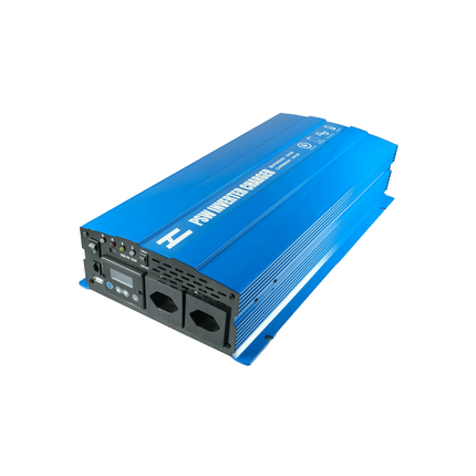 Sinus-Wechselrichter-Ladegerät mit LCD Display 12 -> 230 V 2’000 W